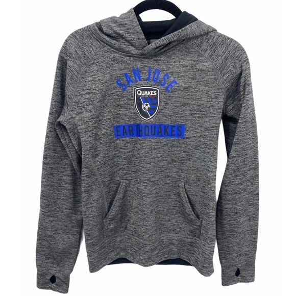 Adidas Grey San Jose Earthquakes Pullover Hoodie